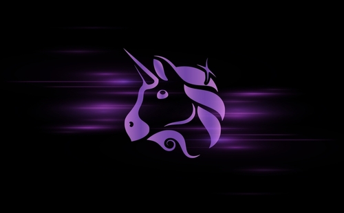 An image of a unicorn which is the symbol for Uniswap. 