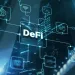 Digital image depicting DeFi - decentralised finance - to accompany article about it.