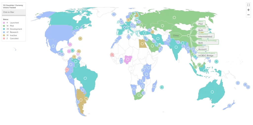 The Atlantic Council's Central Bank Digital Currency Tracker