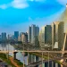 Skyline of Sao Paulo at sunset with the city's most famous bridge in the foreground, used to illustrate an article about crypto usage in Brazil.